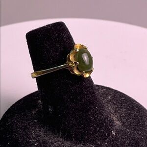 18K HGE Jade Ring Vintage